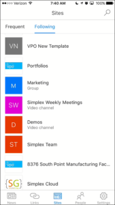 VPO - Following Sites