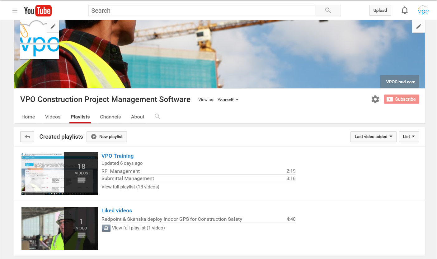 VPO Training on YouTube