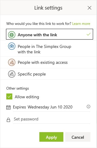 Document Sharing Permissions