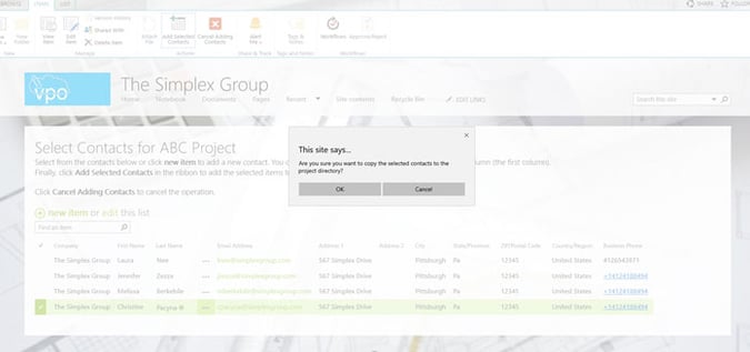 This site says... Selected Contacts