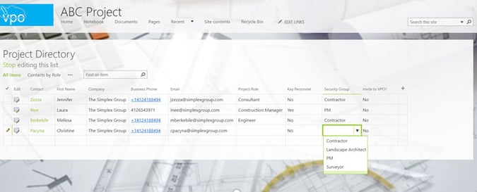 Project Directory Editing